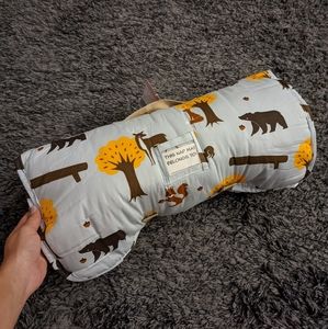 Huntington Home All in one Nap Mat blanket and pillow Forest Animals